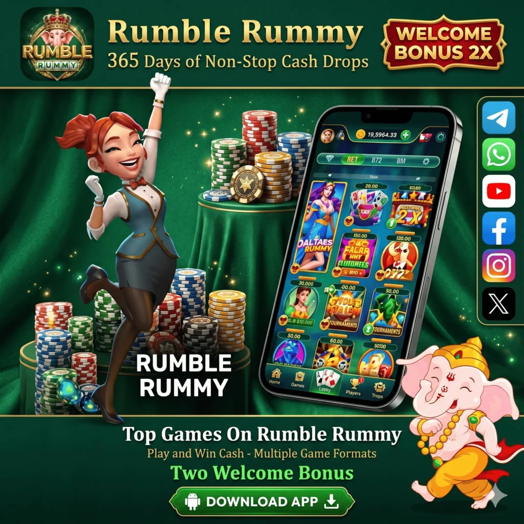 rumble rummy game interface